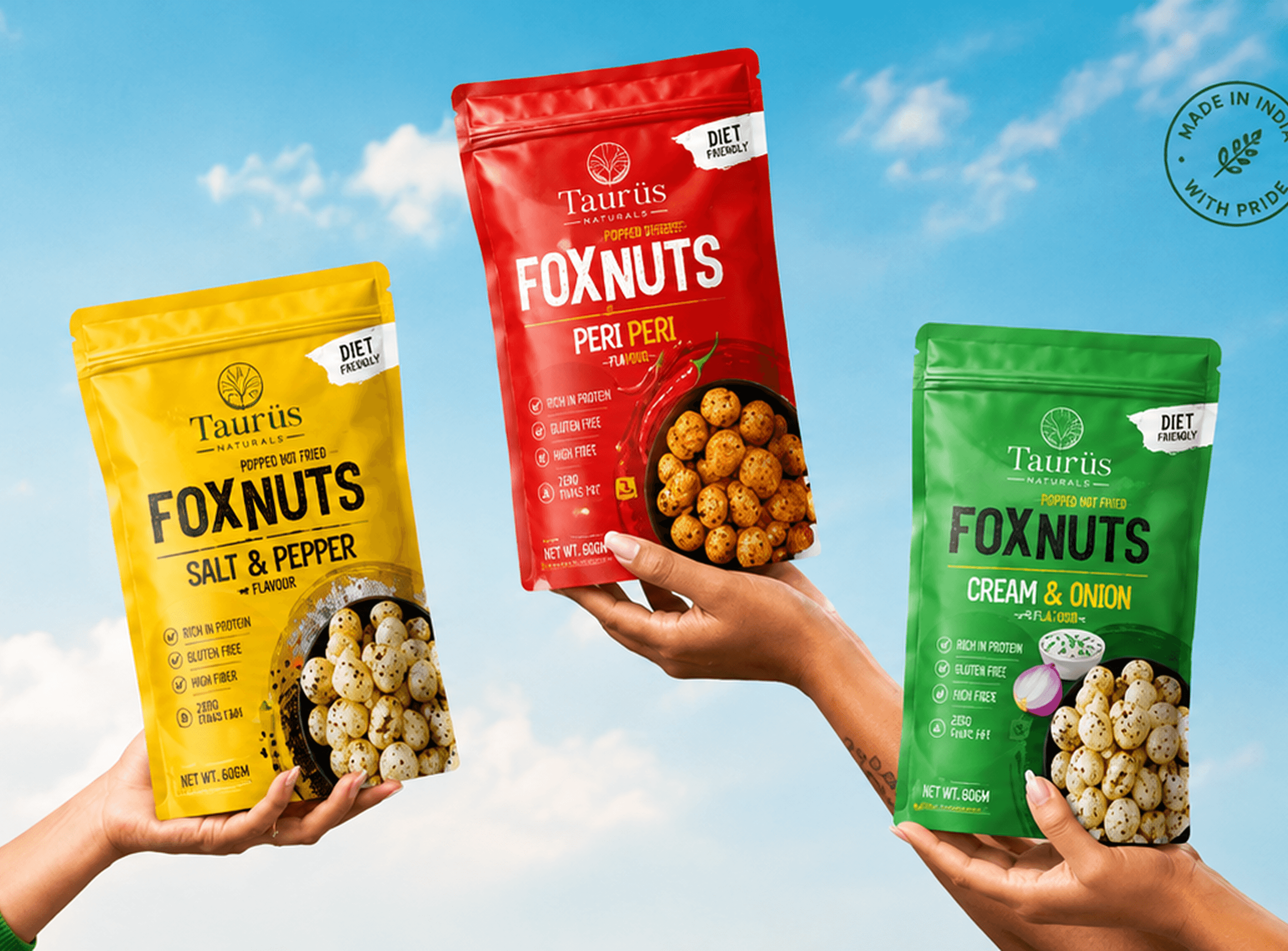Hands holding Foxnuts